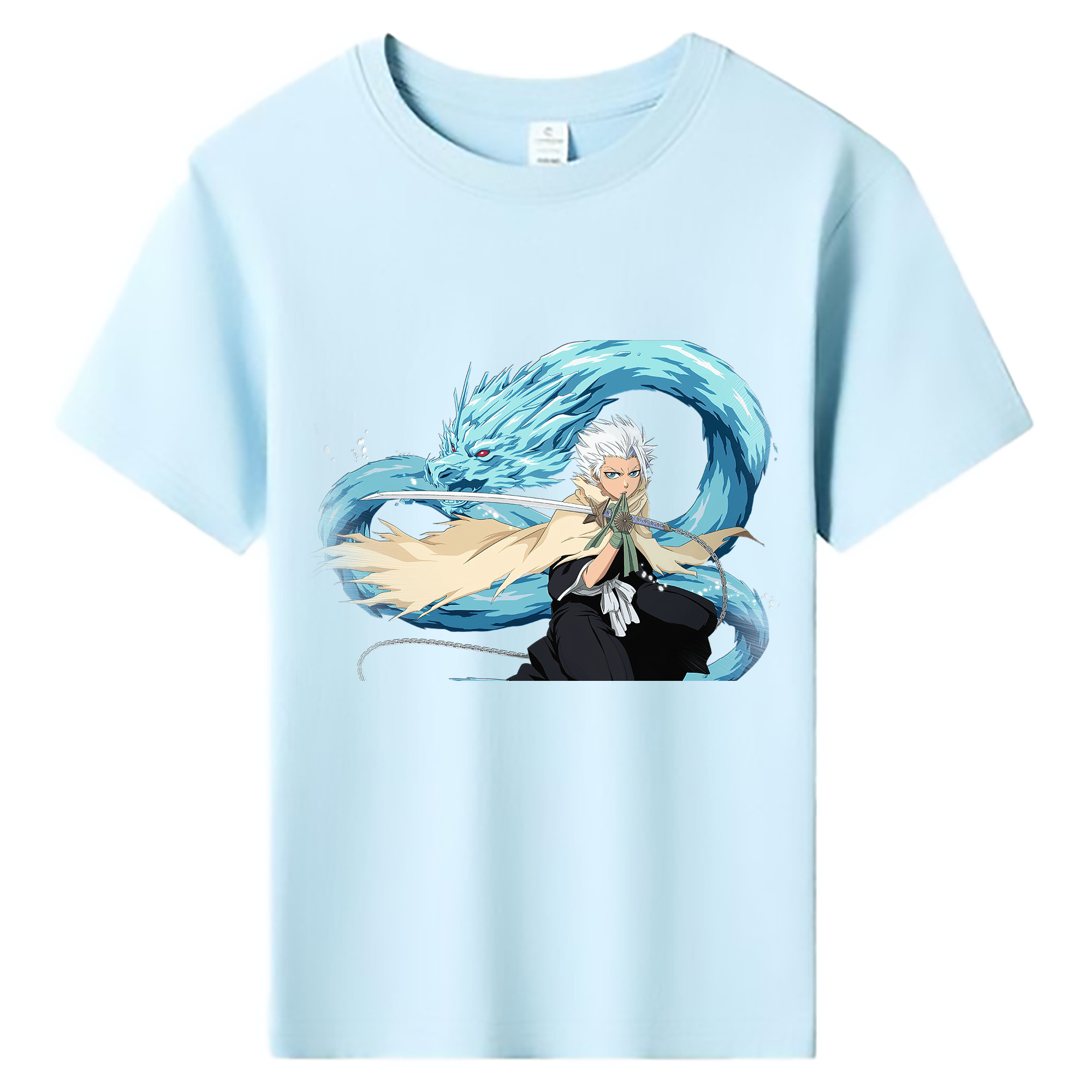（画像用） ブリーチ 日番谷冬獅郎（ひつがや とうしろう） BLEACH Hitsugaya Toushirou 綿100％キッズTシャツ（フロントプリント）